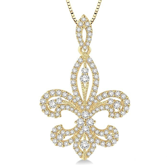 Heritage Fleur De Lis Diamond Pendant