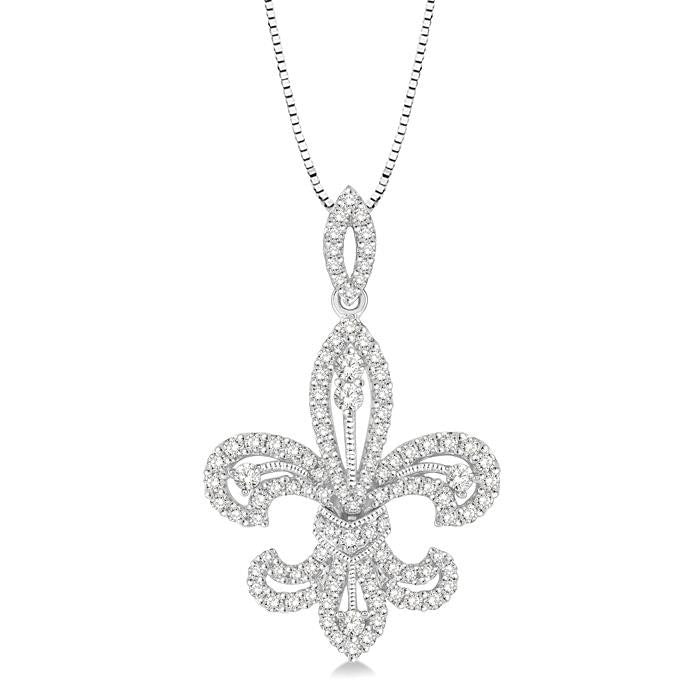 Beryl Maia Fleur De Lis Diamond Pendant