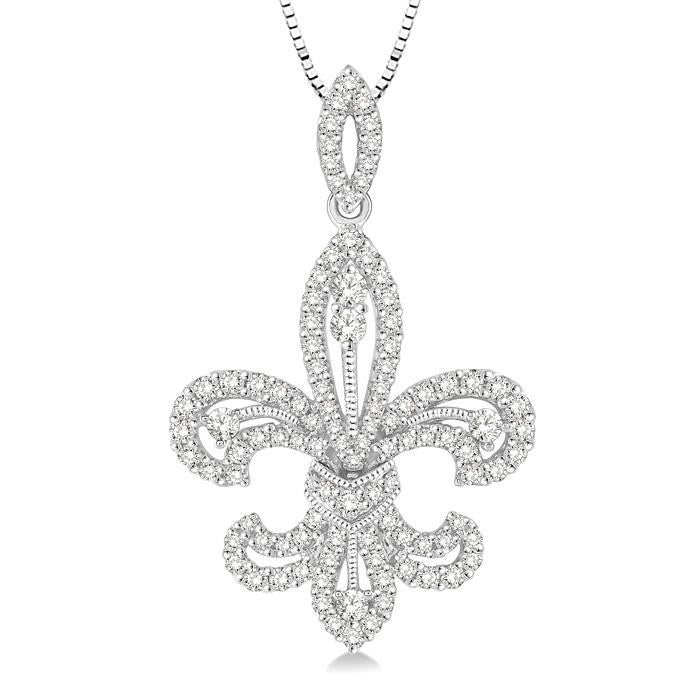 Beryl Maia Fleur De Lis Diamond Pendant