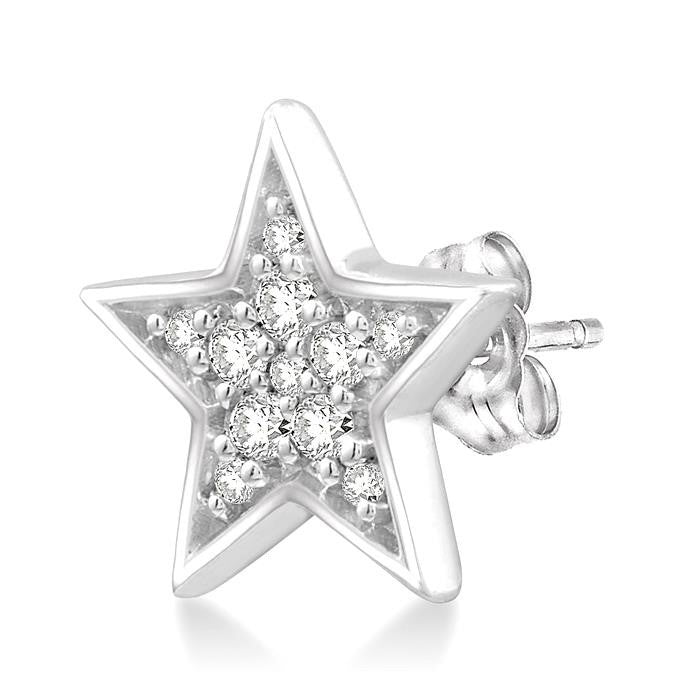 IonIon DorNoVer ValDor 14K White Gold Diamond Earrings