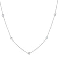Bezel Set Diamond Station Necklace