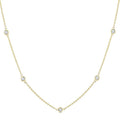 Bezel Set Diamond Station Necklace
