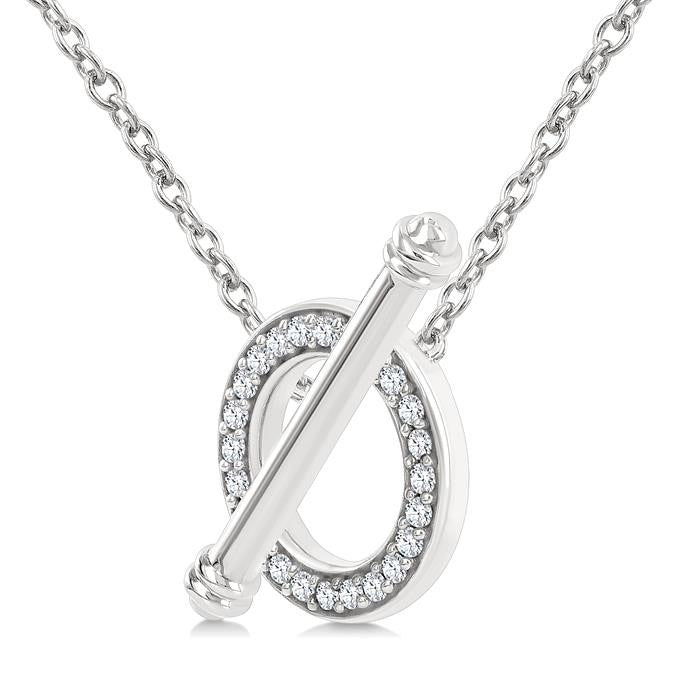 Iolanthe Quill Circle Toggle Diamond Fashion Necklace