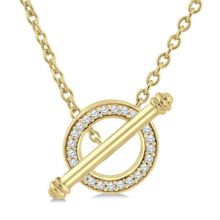 Indigo Nyx Circle Toggle Diamond Fashion Necklace