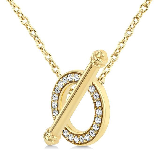 Indigo Nyx Circle Toggle Diamond Fashion Necklace