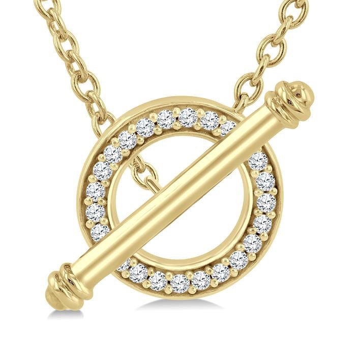 Indigo Nyx Circle Toggle Diamond Fashion Necklace