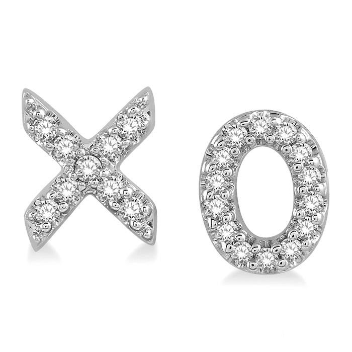 X & O Shape Diamond Earrings