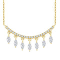 Marquise Shape Diamond Fashion Necklace
