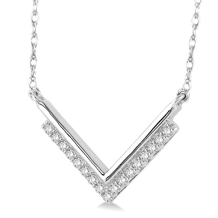 V Shape Diamond Necklace