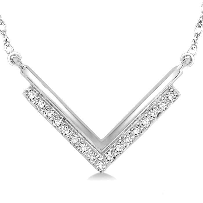 V Shape Diamond Necklace