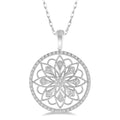 Zenith Beryl Floral Circle Diamond Fashion Pendant