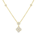 Clover Diamond Station Necklace