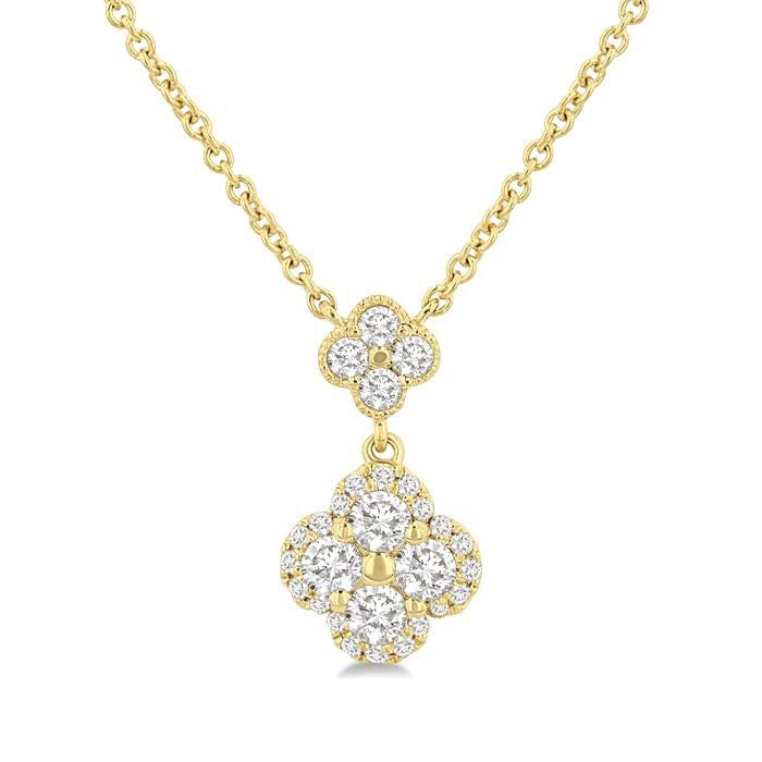 Clover Diamond Station Necklace
