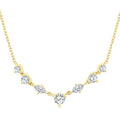 1/2 Ctw Marquise & Round Cut Diamond Necklace in 14K Yellow Gold