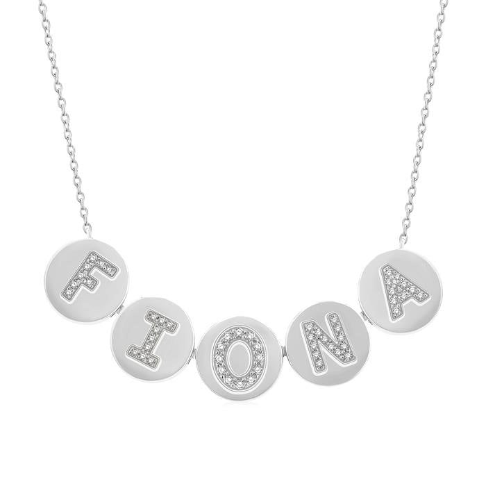 Block 'Fiona' Diamond Disc Necklace