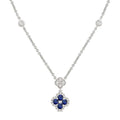 Echo Clover Gemstone & Diamond Station Necklace