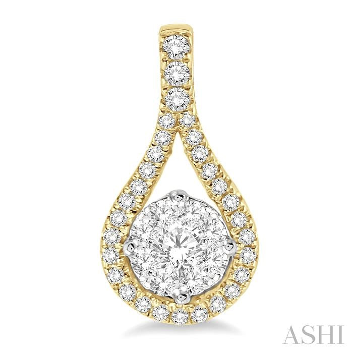 1/2 Ctw Shine Bright Round Cut Diamond Earrings in 14K Yellow and White Gold