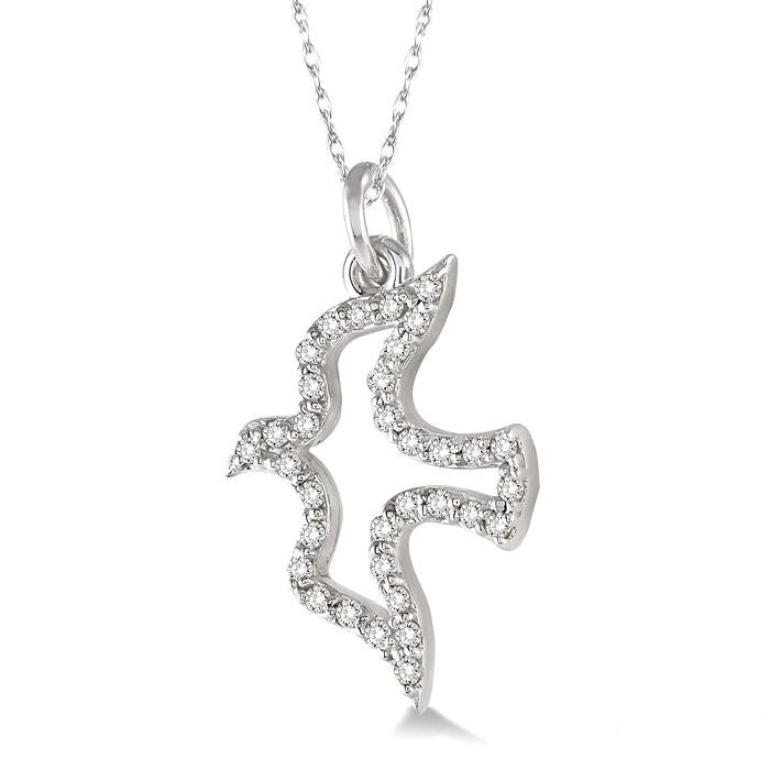 Minerva Echo Dove Petite Diamond Fashion Pendant