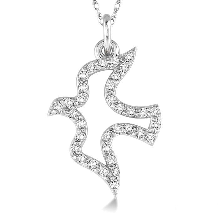 Minerva Echo Dove Petite Diamond Fashion Pendant