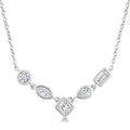 1/4 Ctw Mixed Cut Diamond Fashion Necklace in 14K White Gold