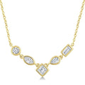 1/4 Ctw Mixed Cut Diamond Fashion Necklace in 14K Yellow Gold