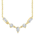 1/3 Ctw Mixed Cut Diamond Fashion Necklace in 14K Yellow Gold