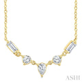 1/3 Ctw Mixed Cut Diamond Fashion Necklace in 14K Yellow Gold