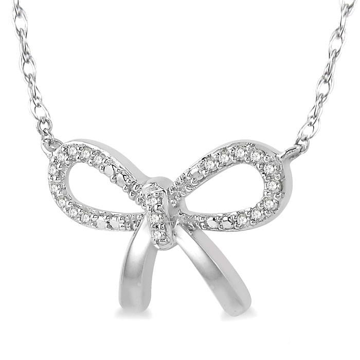 Bow Diamond Fashion Necklace