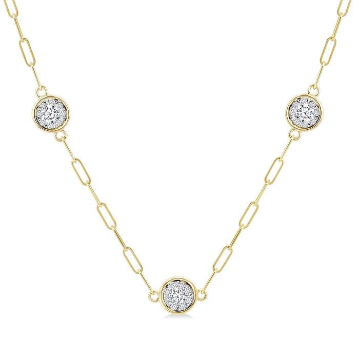 Shine Bright Diamond Paperclip Station Necklace