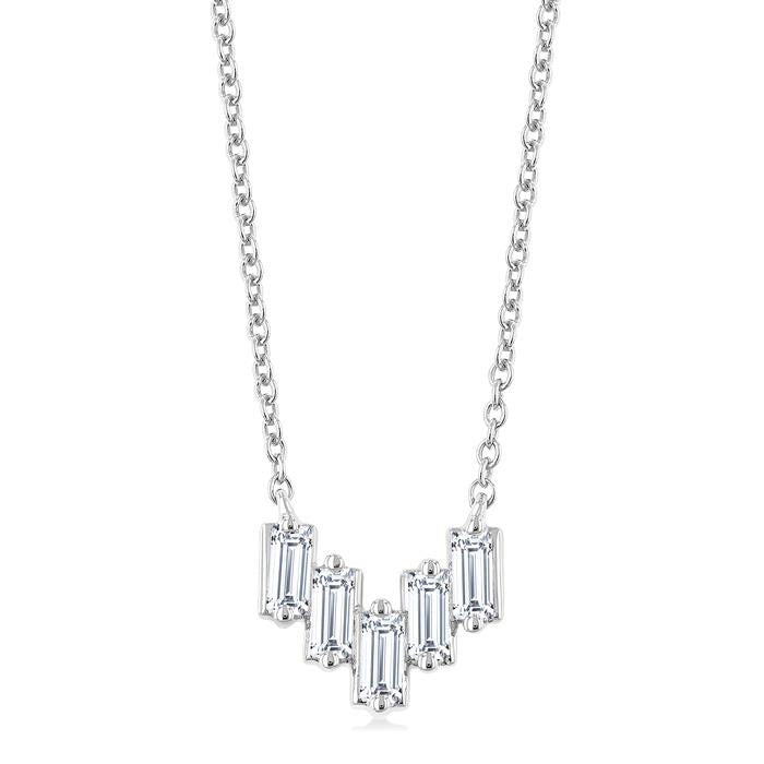 Baguette Diamond Fashion Necklace