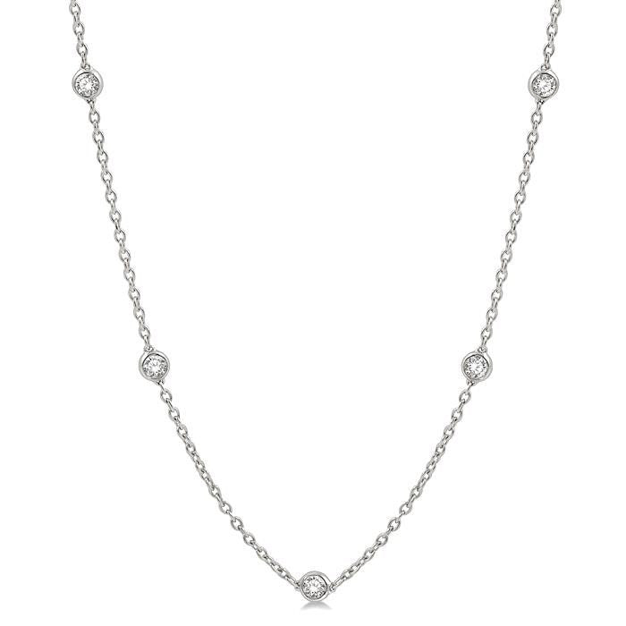 Tansy Lilith Diamond Station Necklace