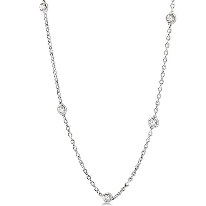 Tansy Lilith Diamond Station Necklace