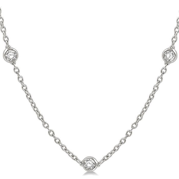Tansy Lilith Diamond Station Necklace