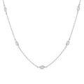 1 Ctw Marquise Cut Diamond Fashion Necklace in 14K White Gold