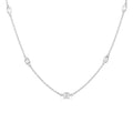 1 Ctw Emerald Cut Diamond Fashion Necklace in 14K White Gold