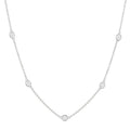 Horizon Oval Shape Diamond Station Necklace