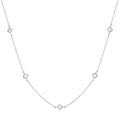 1 Ctw Princess Cut Diamond Fashion Necklace in 14K White Gold