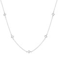 Halcyon Mallow Princess Shape Diamond Station Necklace