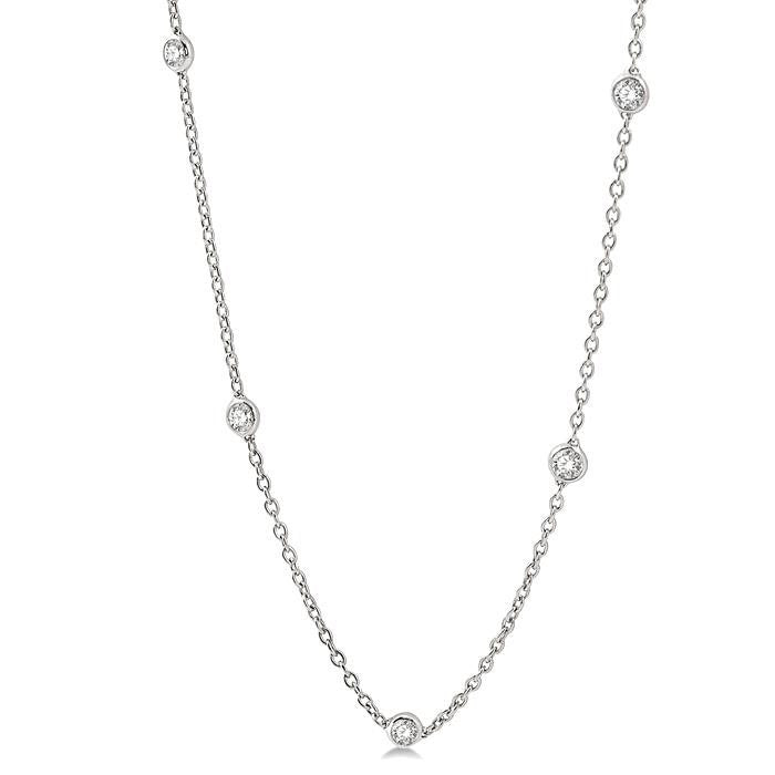 Lustre Tempest Diamond Station Necklace