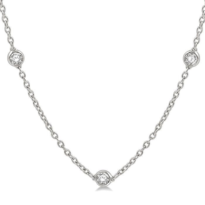 Lustre Tempest Diamond Station Necklace