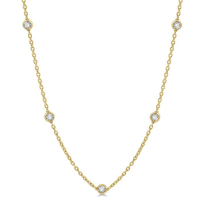 Clover Selene Diamond Station Necklace