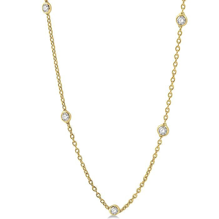 Clover Selene Diamond Station Necklace