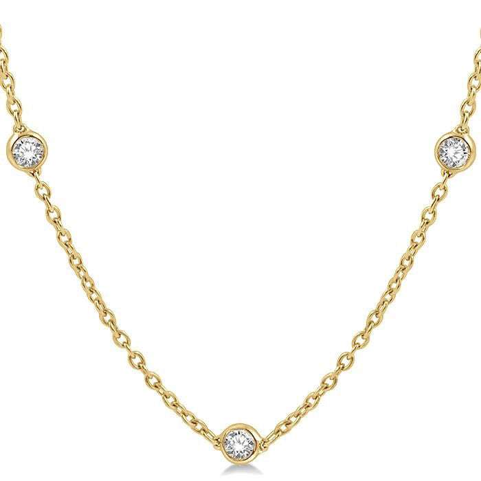 Clover Selene Diamond Station Necklace