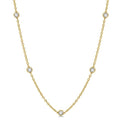 1 1/2 Ctw Round Cut Diamond Fashion Necklace in 14K Yellow Gold