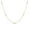 1 1/2 Ctw Marquise Cut Diamond Fashion Necklace in 14K Yellow Gold