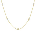 1 Ctw Marquise Cut Diamond Fashion Necklace in 14K Yellow Gold