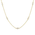 Dahlia Vellum Marquise Shape Diamond Station Necklace