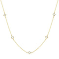 1 Ctw Princess Cut Diamond Fashion Necklace in 14K Yellow Gold