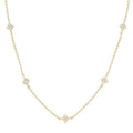 Oleander Princess Shape Diamond Station Necklace