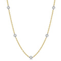 1 1/2 Ctw Round Cut Diamond Fashion Necklace in 14K Yellow and White Gold
